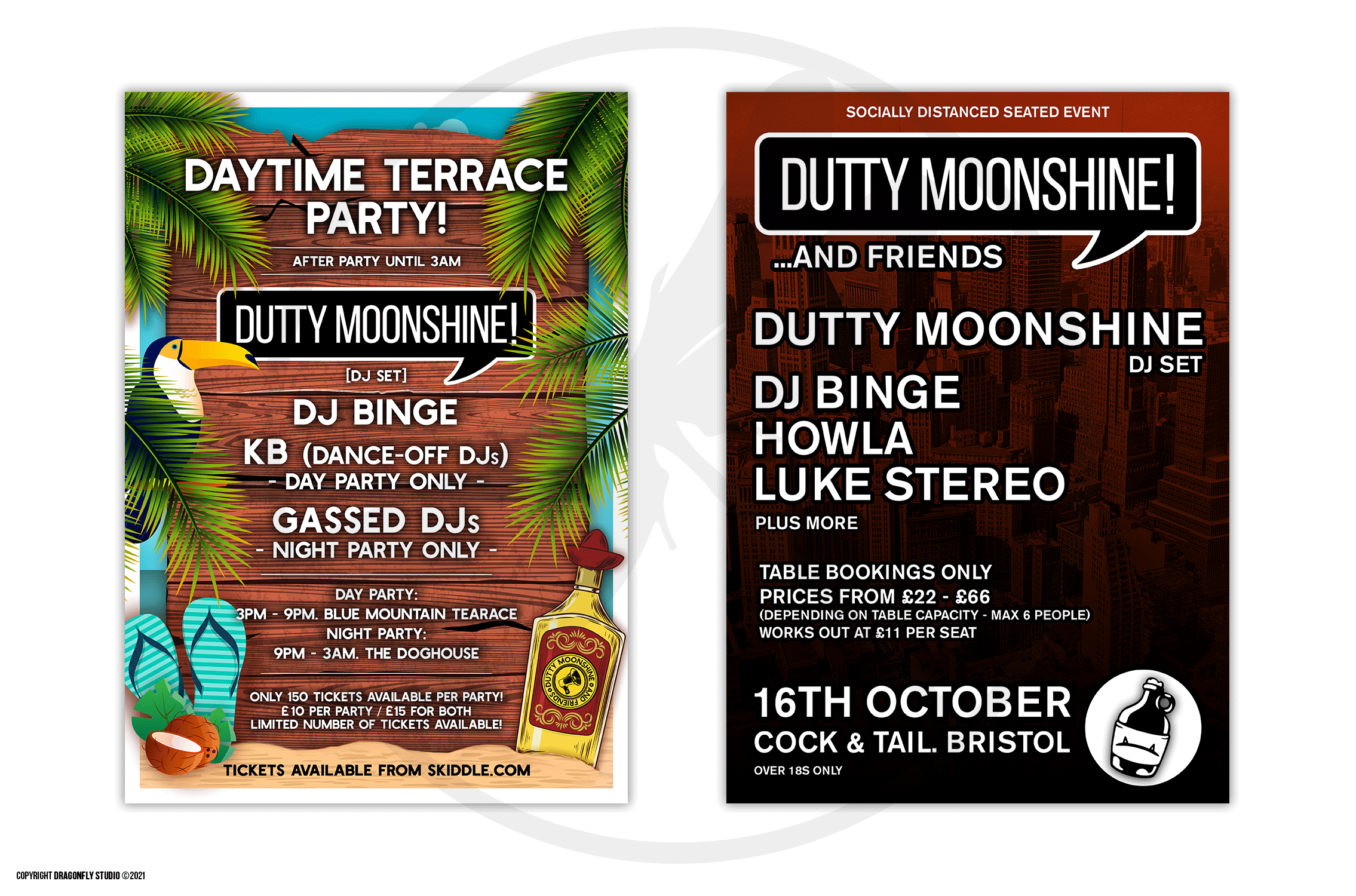 Dutty Moonshine Club Nights - Promotional Material